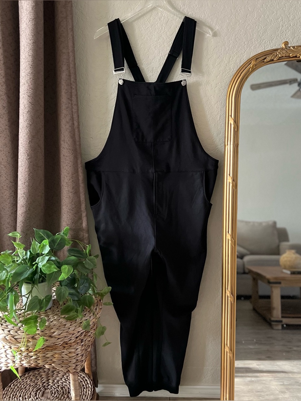 Swoveralls Black Sweatpants Overalls Size 2XL